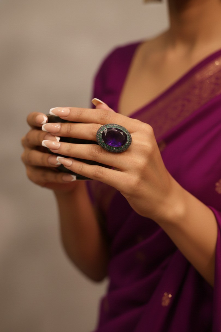 Ajanta Gemstone Oval Fashion Ring
