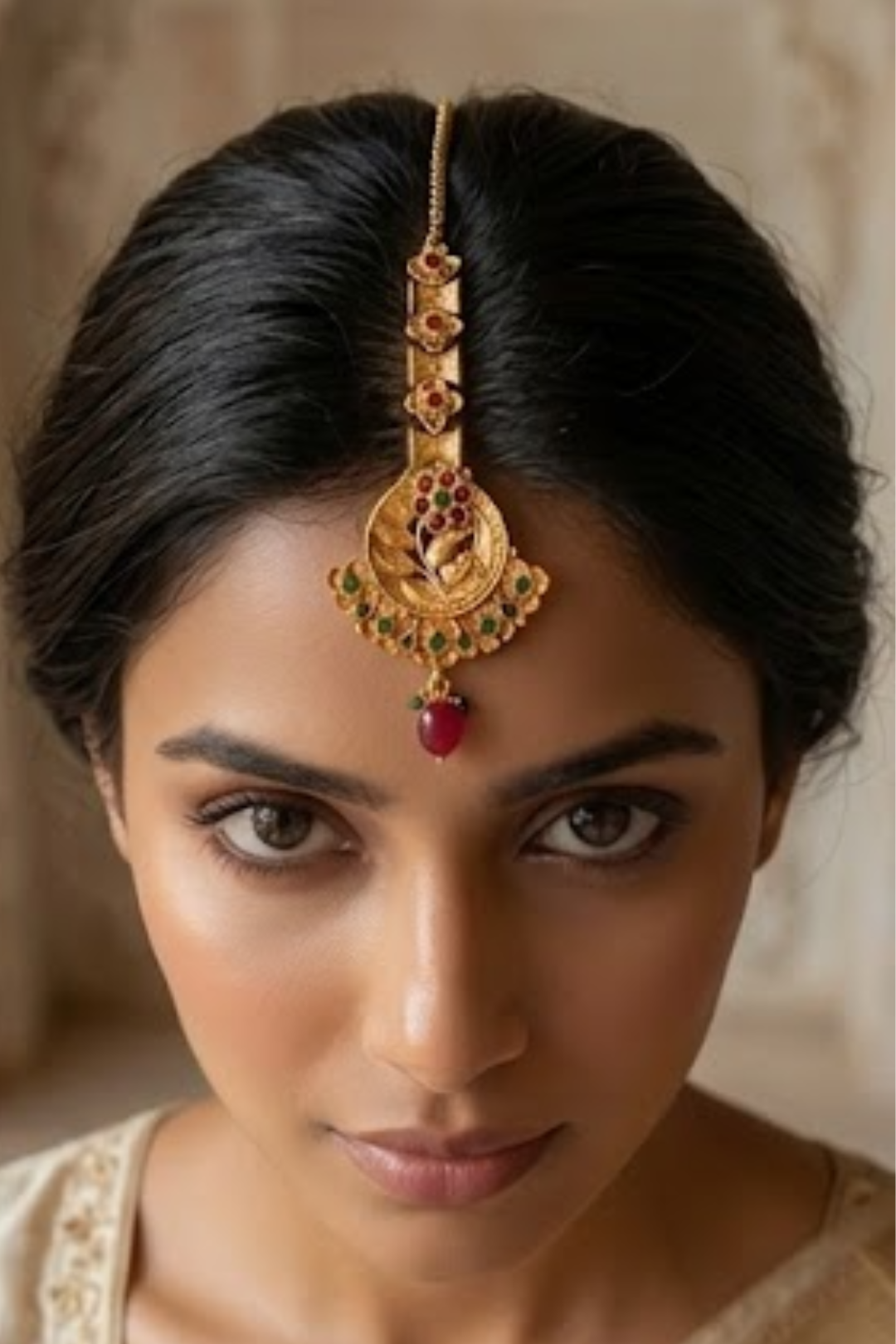 Riwaz Sangeet Gold Plated Temple Maangtika