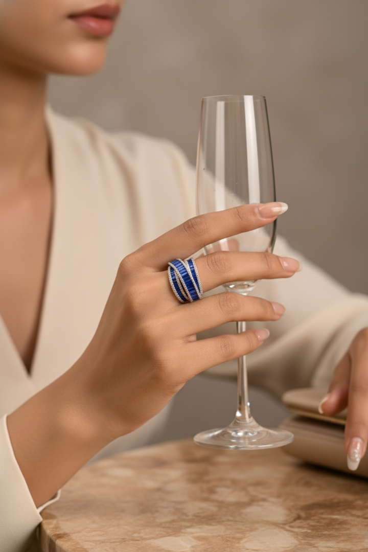 Alma Three Tier Band Ring