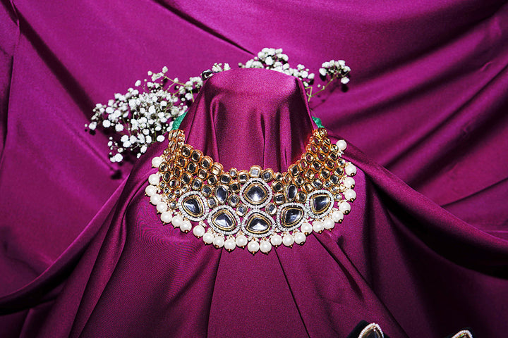 Dropadi Bridal Polki Choker Necklace