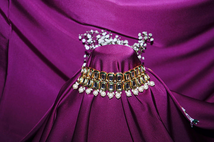 Chandsaaj Polki Karwachauth Choker Necklace