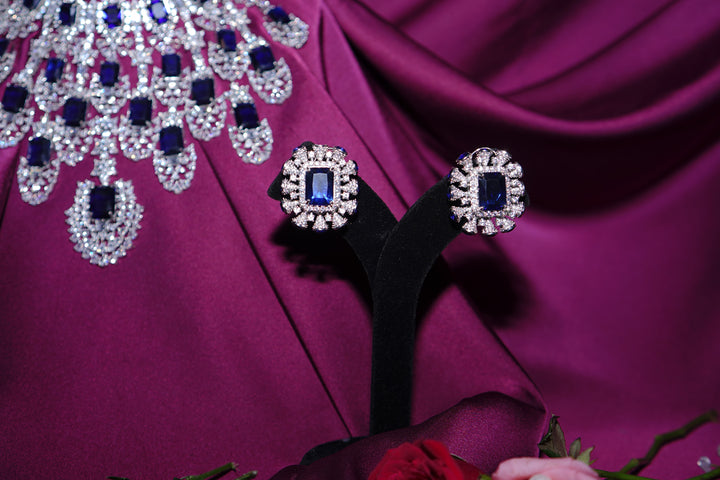 Rajwadi Sapphire Cocktail Diamond Necklace