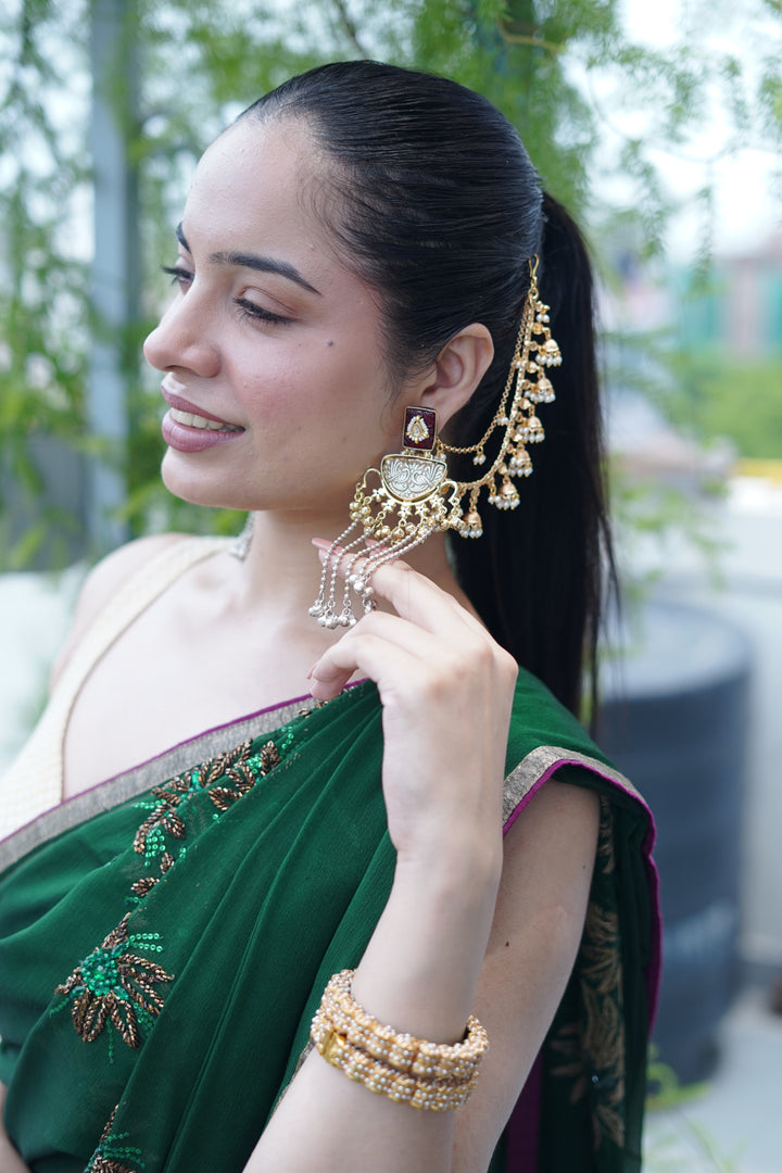 Golden Souk Long Tassel Boho Dangler Earrings