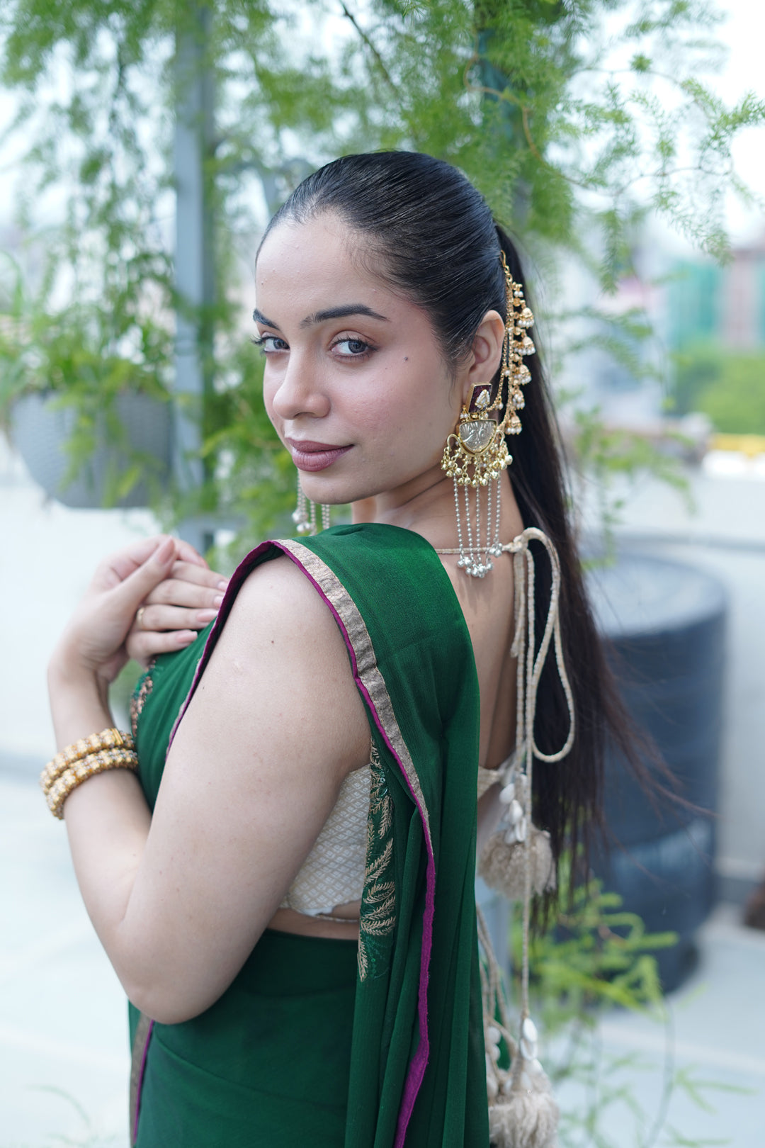 Golden Souk Long Tassel Boho Dangler Earrings