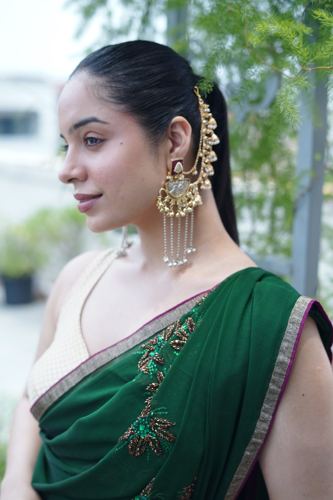 Golden Souk Long Tassel Boho Dangler Earrings