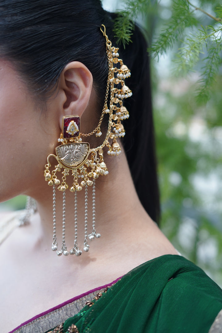 Golden Souk Long Tassel Boho Dangler Earrings