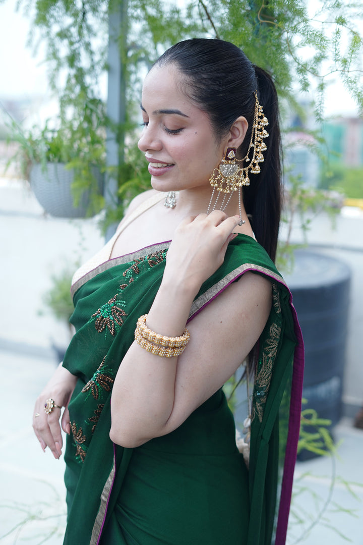 Golden Souk Long Tassel Boho Dangler Earrings