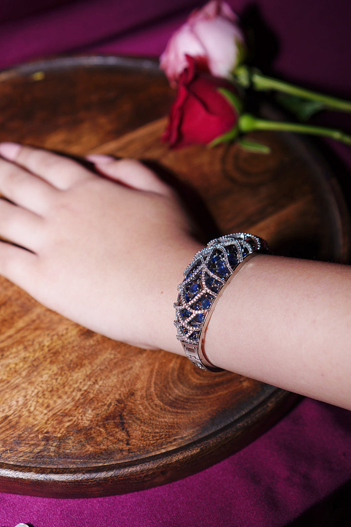 Mithila Diamond Crisscross Openable Bracelet