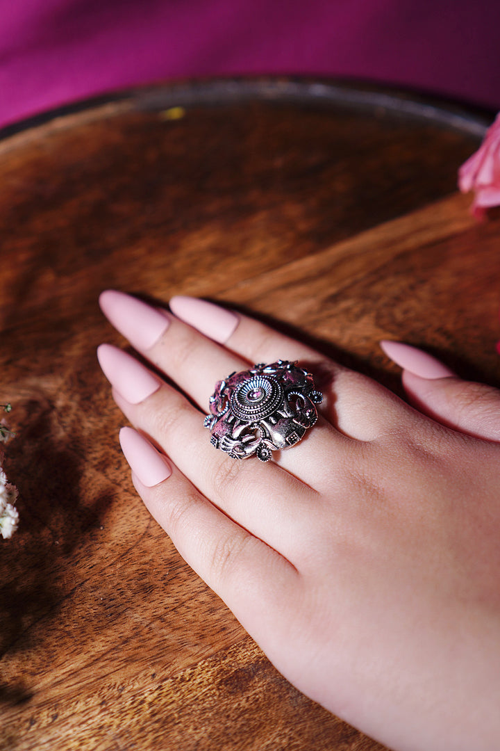 Garuda Gujarati Silver Ring