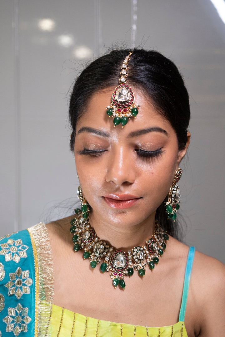 Zyra Temple Multicolored Bridal Necklace