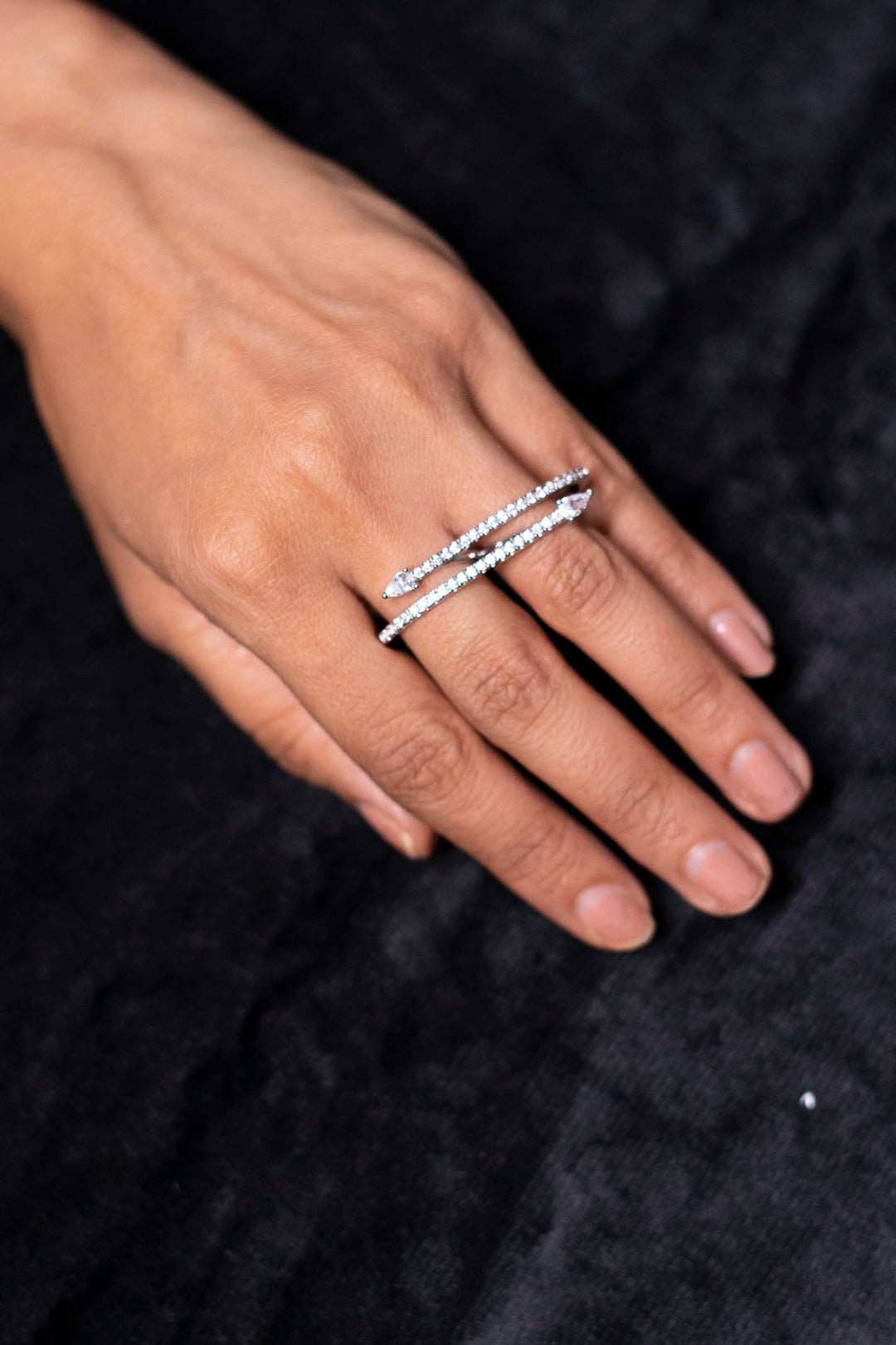Orrine Two Finger Diamond Ring