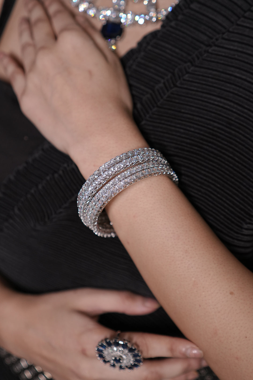 Vishakha Cocktail Diamond Four Bangles