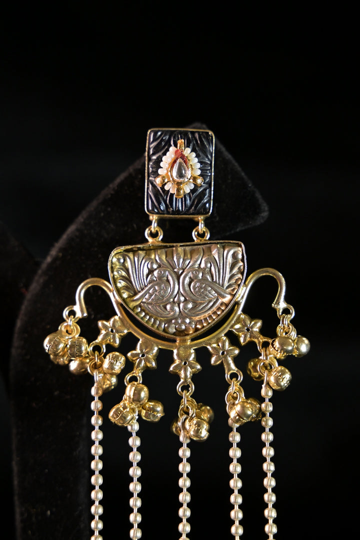 Golden Souk Long Tassel Boho Dangler Earrings