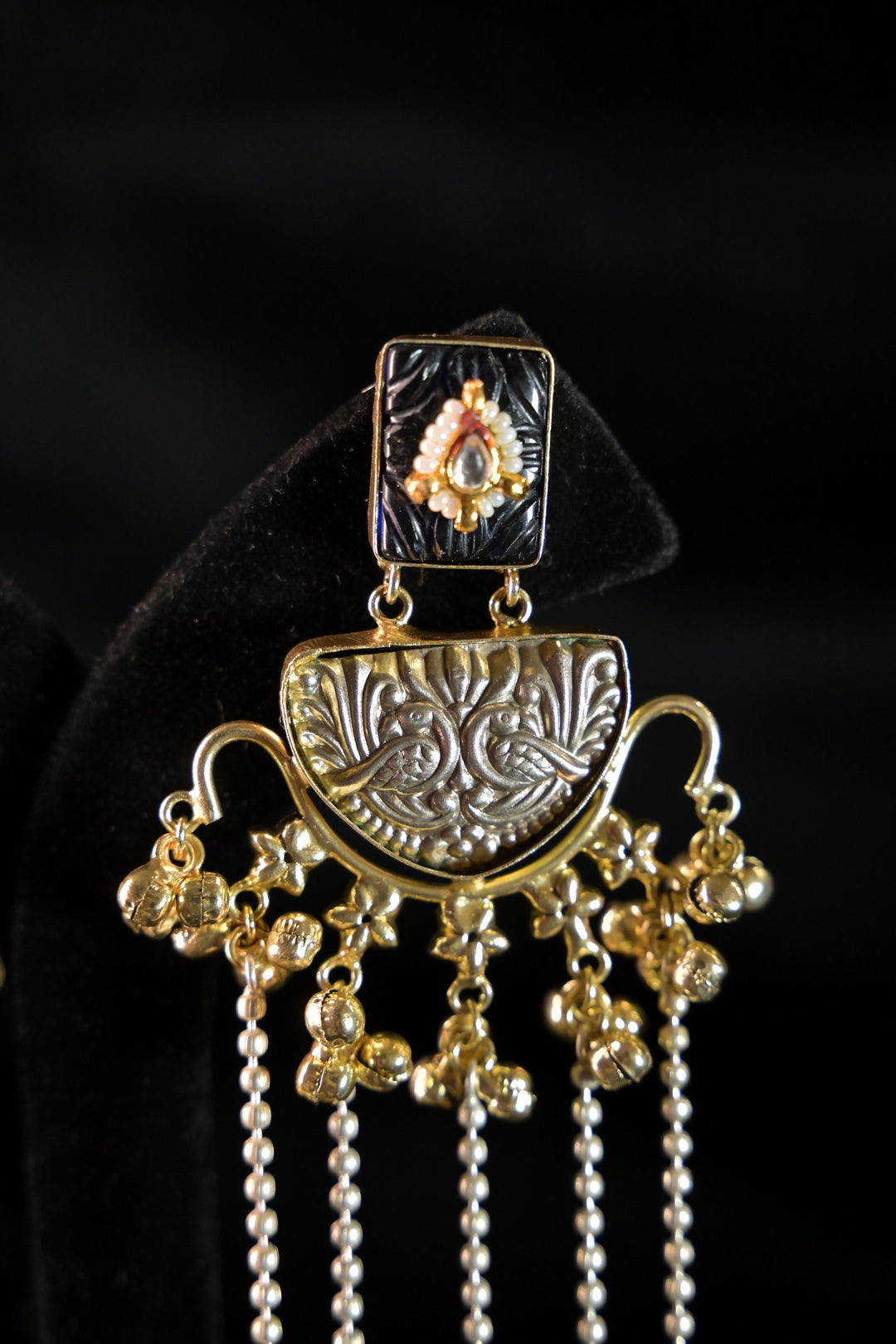Golden Souk Long Tassel Boho Dangler Earrings