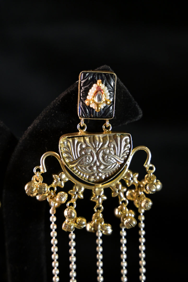 Golden Souk Long Tassel Boho Dangler Earrings