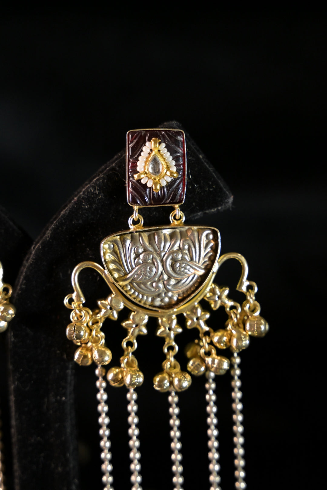 Golden Souk Long Tassel Boho Dangler Earrings