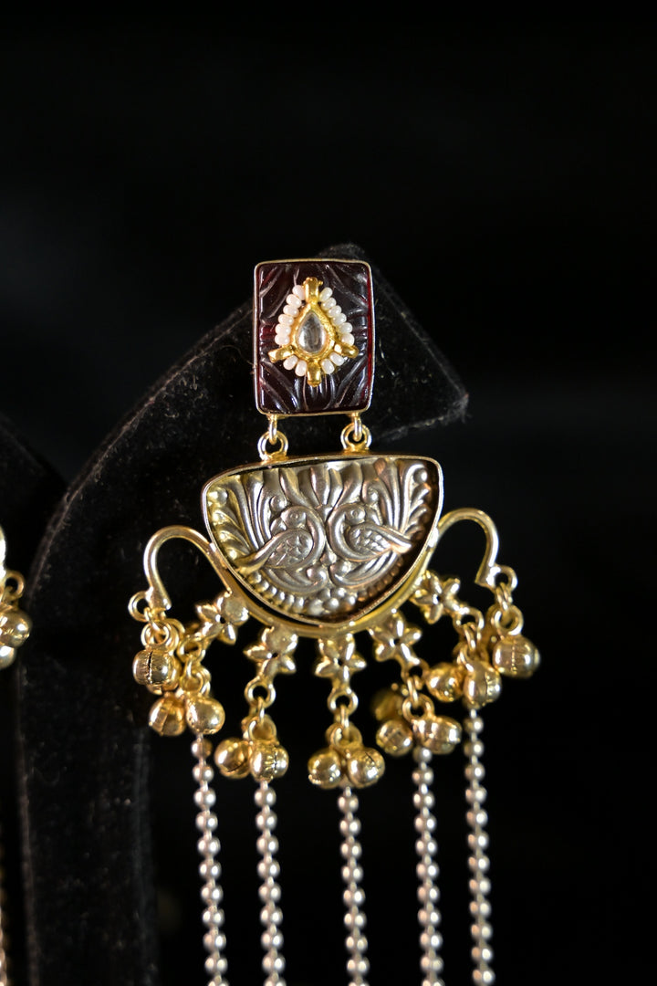 Golden Souk Long Tassel Boho Dangler Earrings