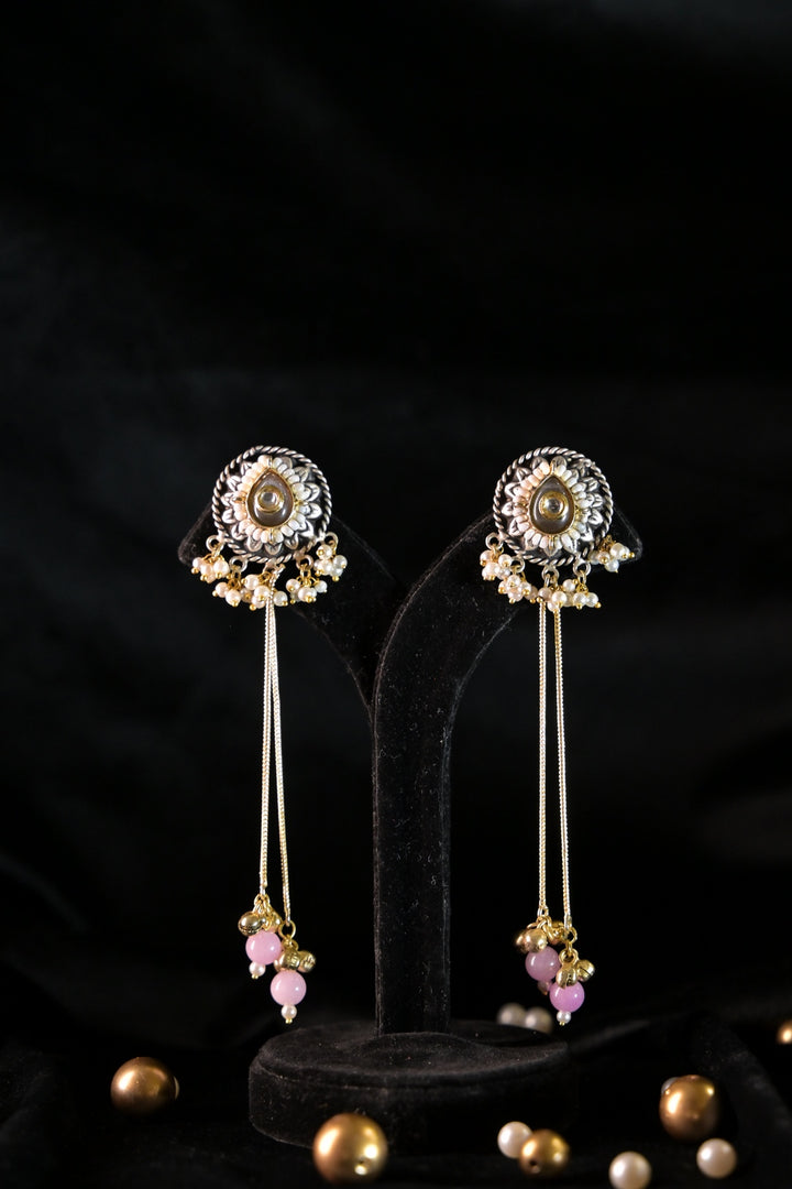 Desert Golden Long Boho Dangler Earrings