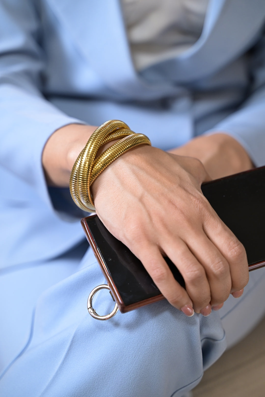 Zaira Golden Twisted Casual Bracelet