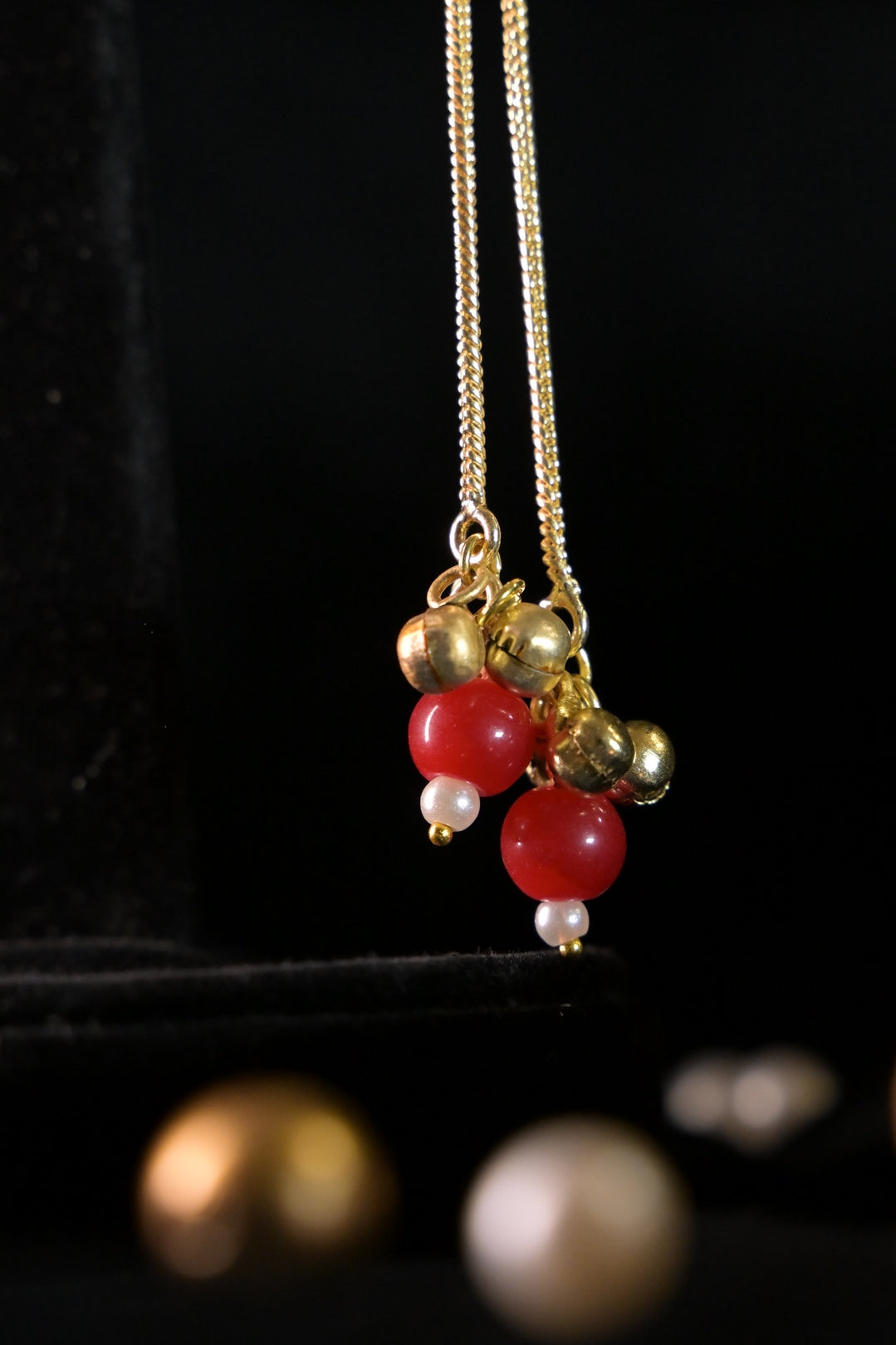 Desert Golden Long Boho Dangler Earrings