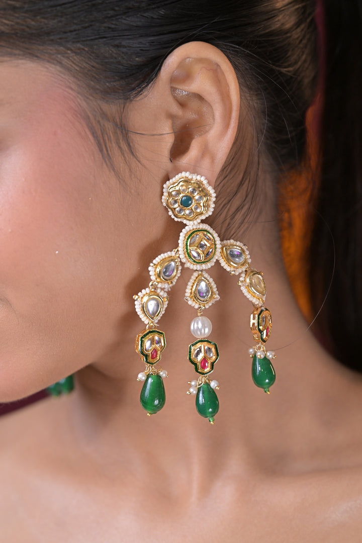 Pavitra Boho Kundan Earrings