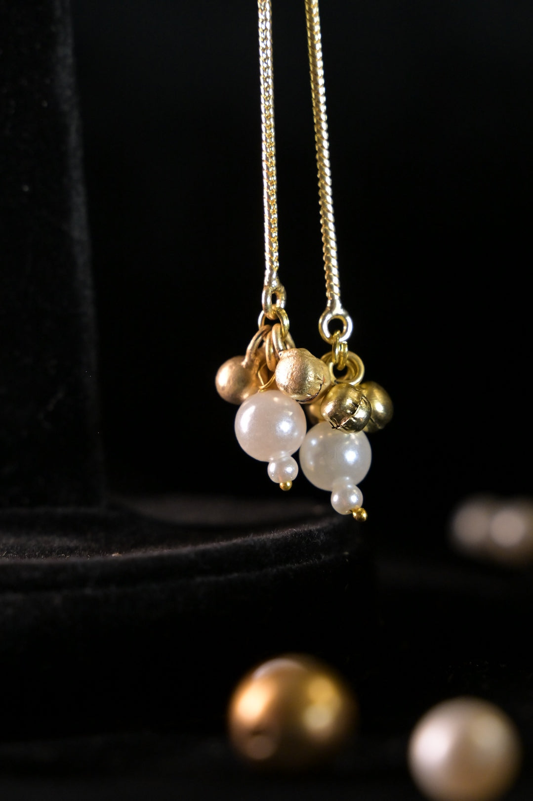 Desert Golden Long Boho Dangler Earrings