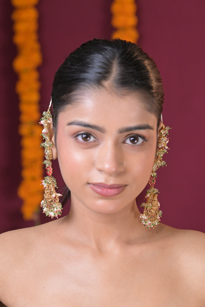 Devi Laxmi Temple Long Boho Dangler Earrings
