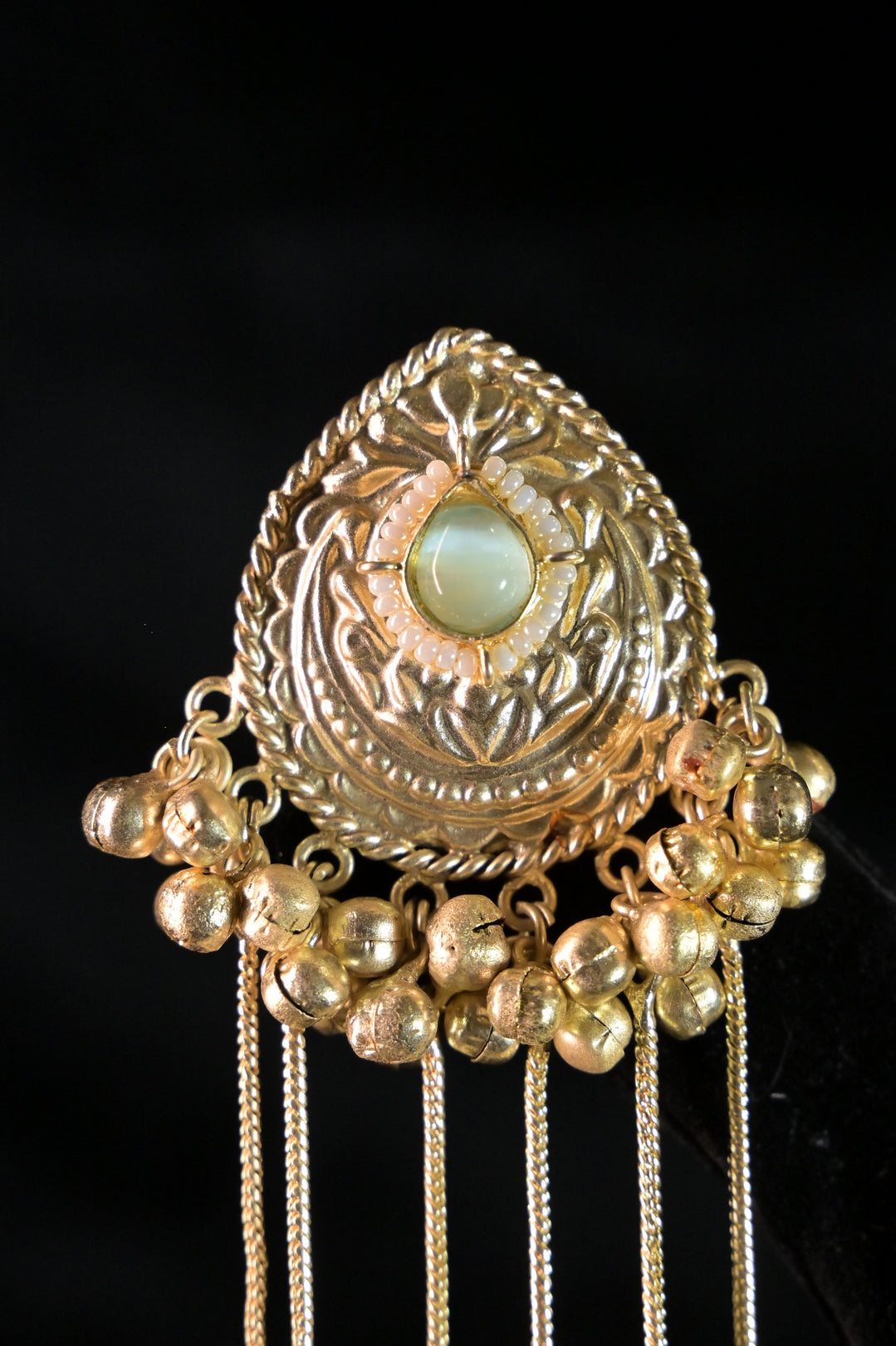 Moonlight Golden Long Tassel Boho Dangler Earrings
