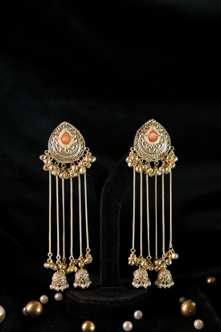Moonlight Golden Long Tassel Boho Dangler Earrings