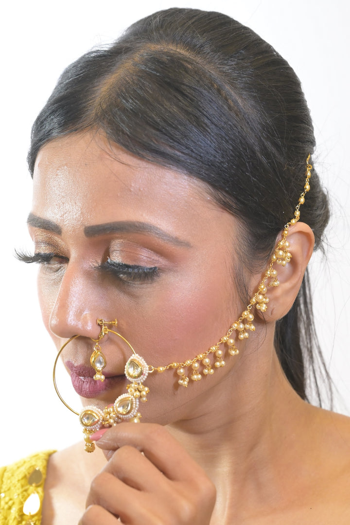 Royal Harini Kundan Bridal Polki Statement Nosering