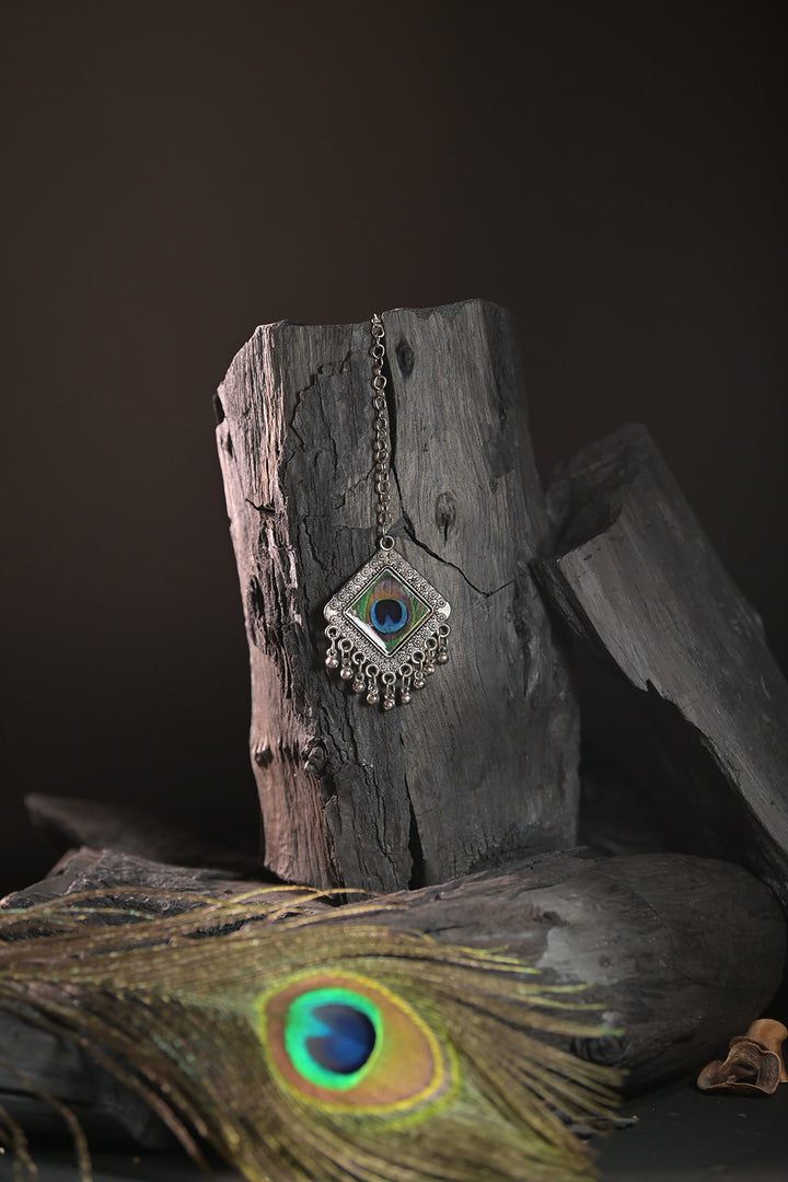 Trinetra Diamond Silver Sleek Maangtikka
