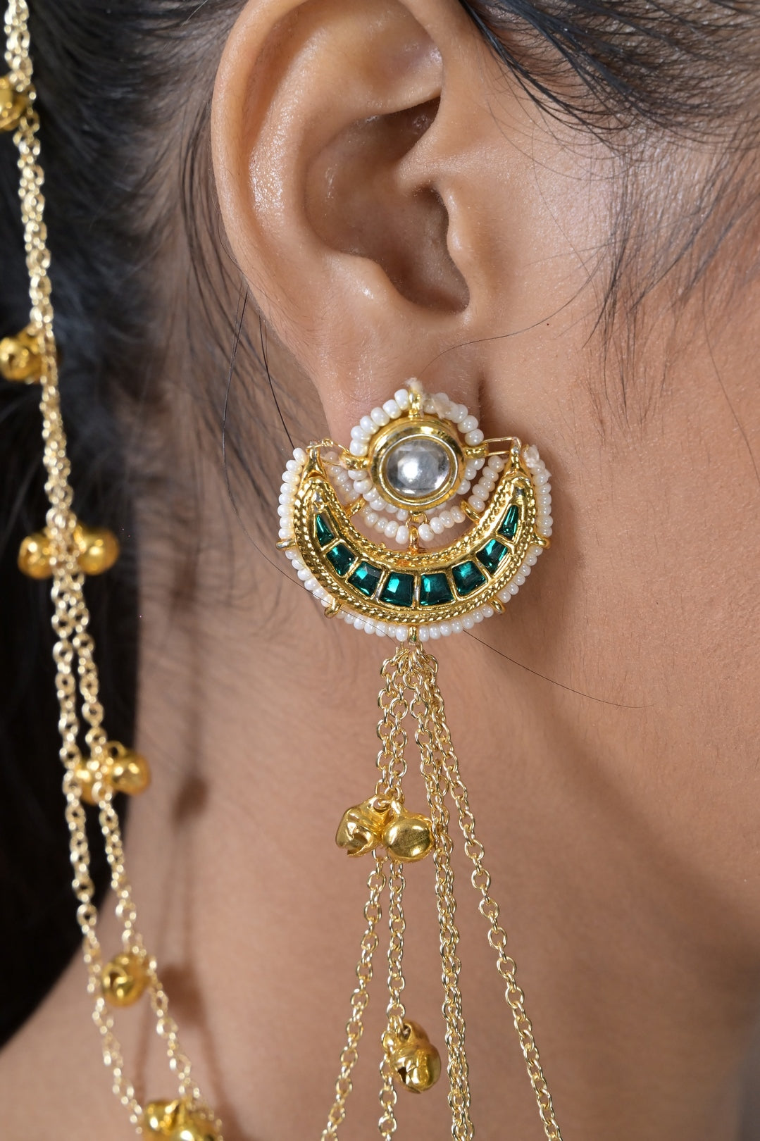 Shikara Kashmiri Traditional Long Earrings