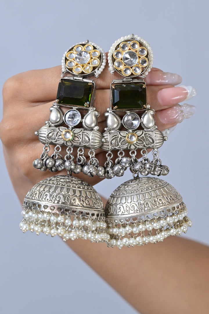 Gopala Silver Jhumka Earrings