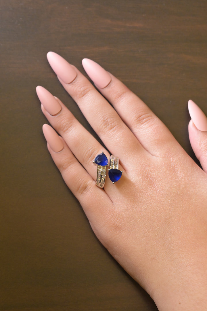 Pallu Gemstone Flexible Diamond Band ring