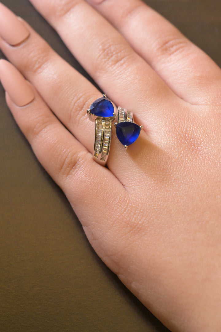 Pallu Gemstone Flexible Diamond Band ring