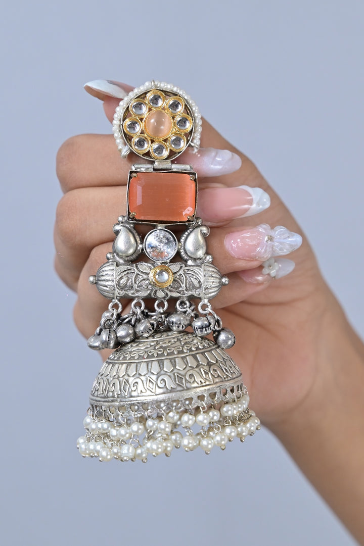 Gopala Silver Jhumka Earrings