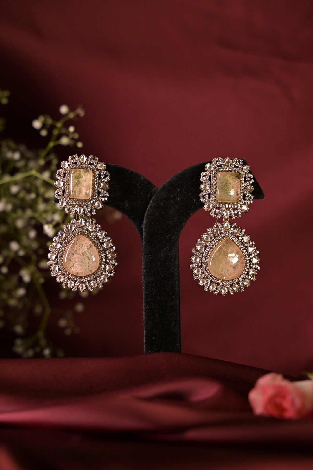 Jaipur Royal Victorian Polki Dangler Earrings