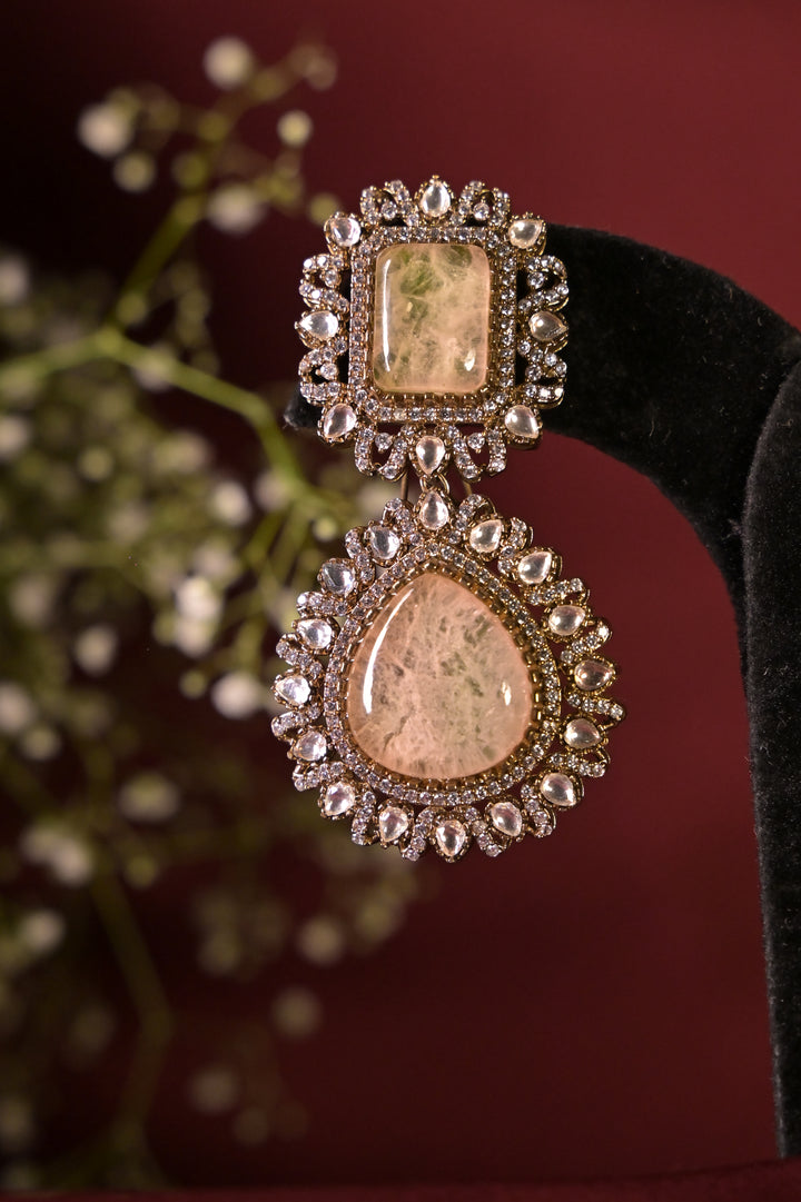 Jaipur Royal Victorian Polki Dangler Earrings