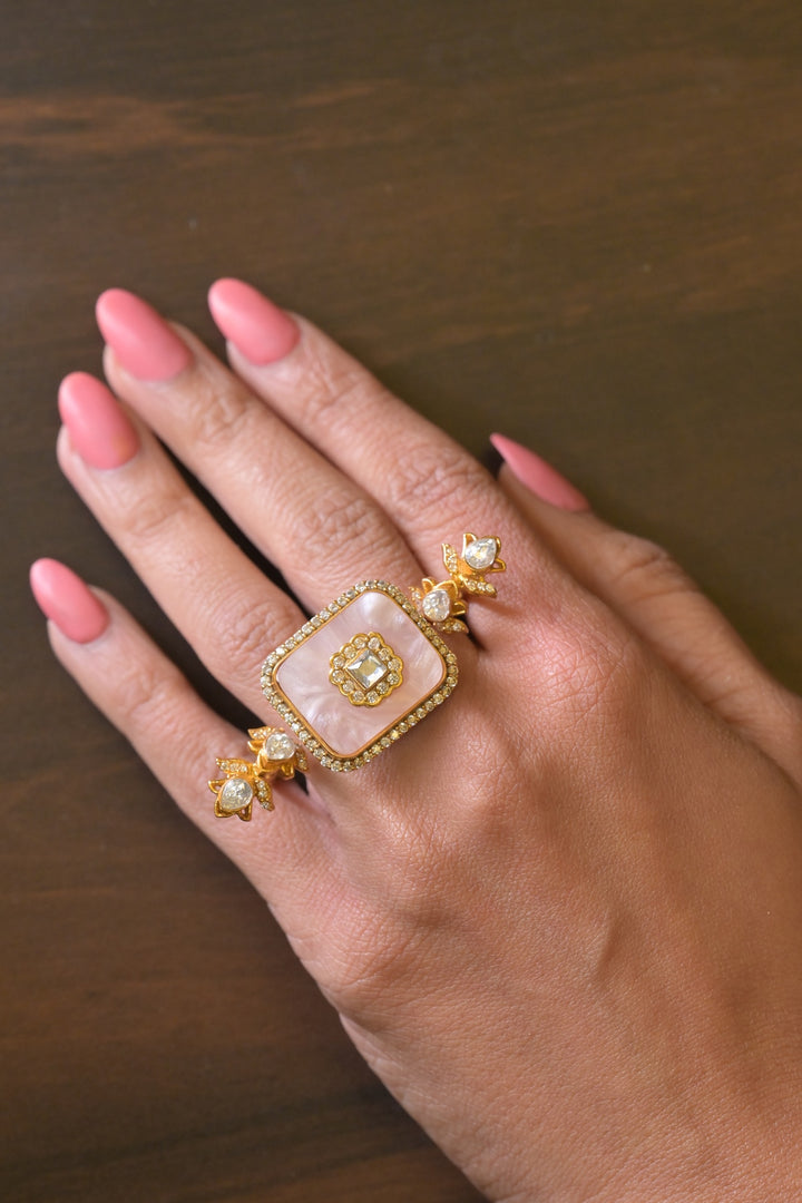 Rajjo Polki Double Band Ring