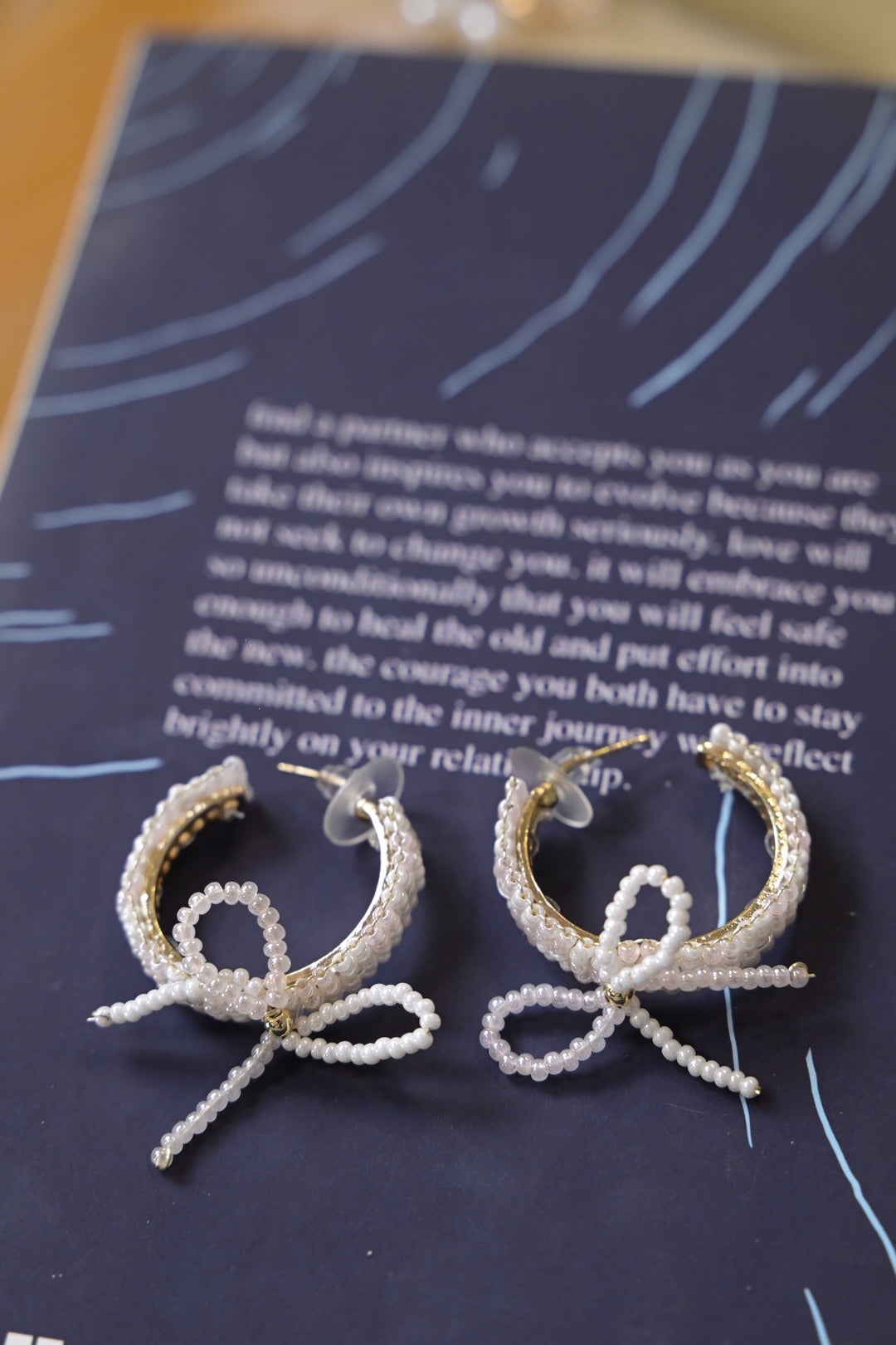 Boho Pearl Hoop Earrings