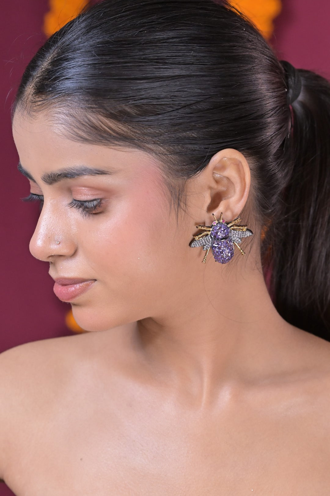 Honeybee Gemstones Studs Earring