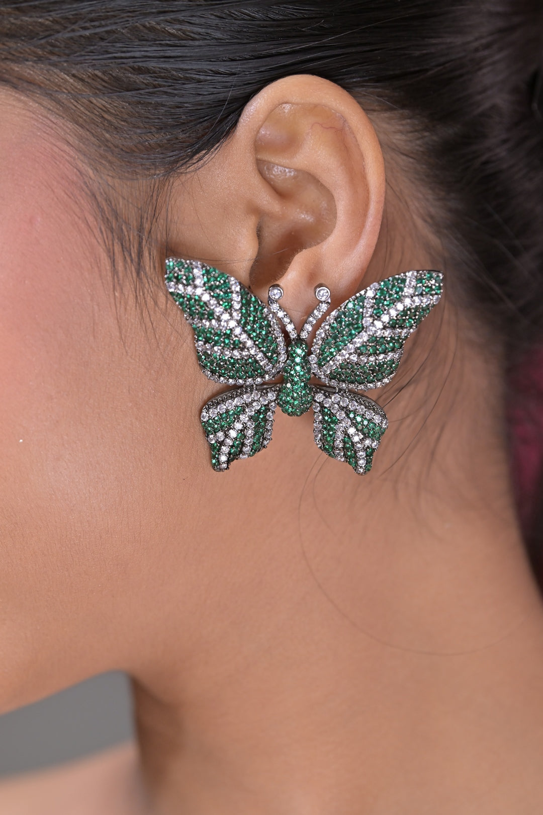 Butterfly Minimalist Drop Earcuff Earrings