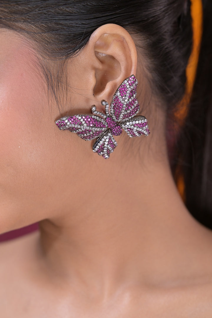 Butterfly Minimalist Drop Earcuff Earrings