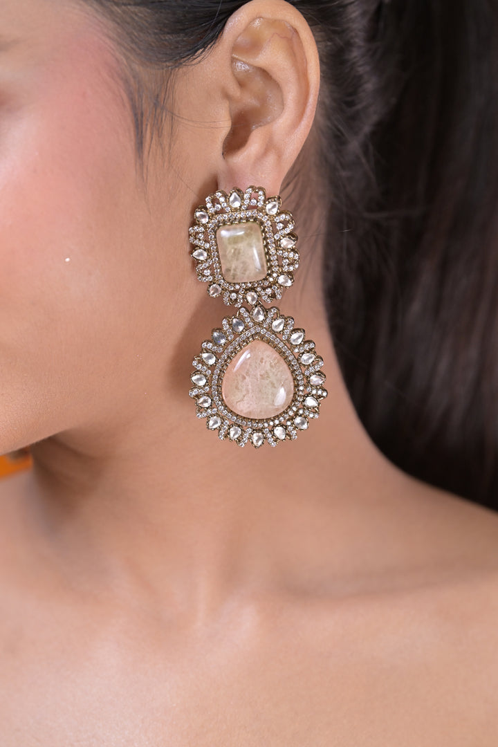 Jaipur Royal Victorian Polki Dangler Earrings