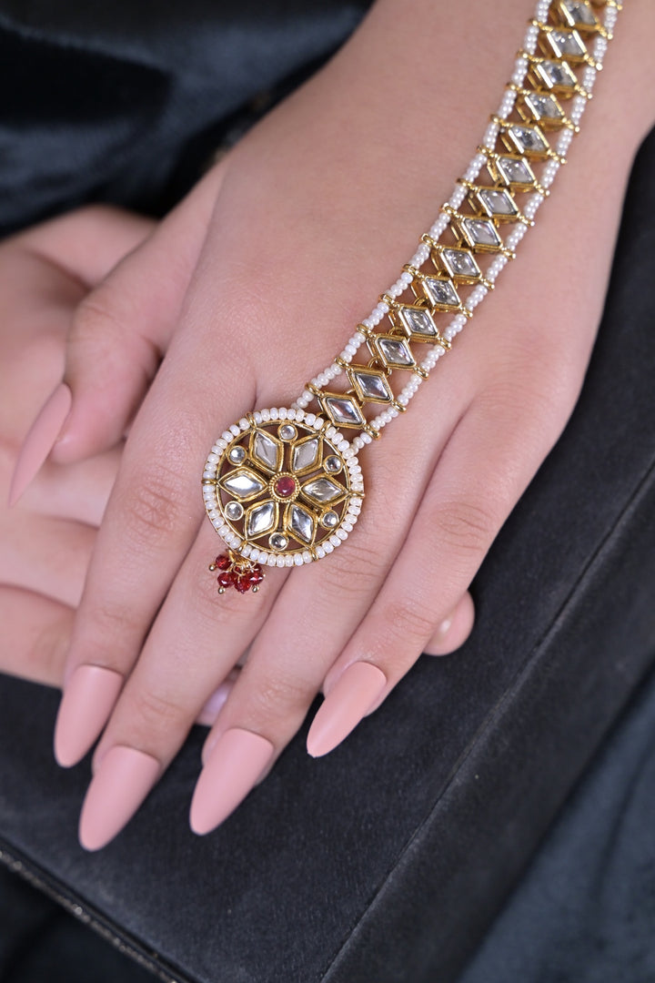 Chandani Kundan Pearl Bridal Hathpools