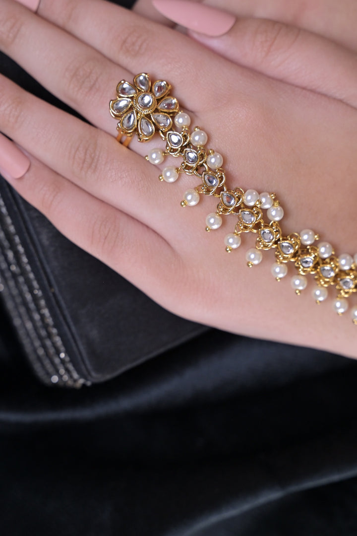 Mogra Kundan Pearl Bridal Hathpools