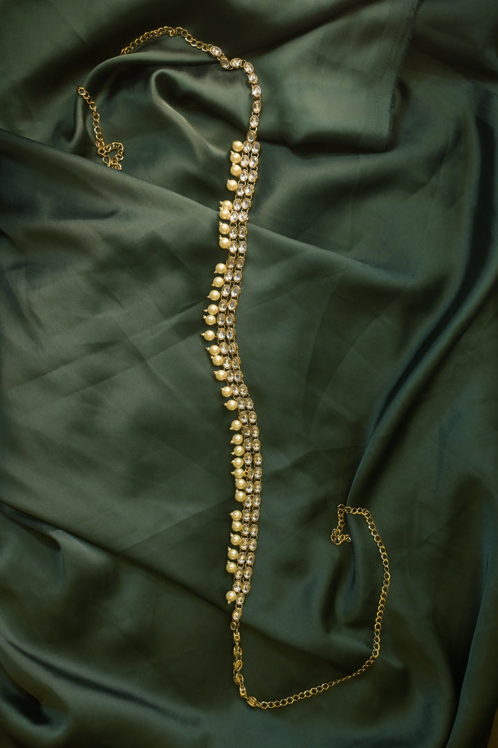 Savitri Polki Pearl Drop Royal Sleek Kamarbandh