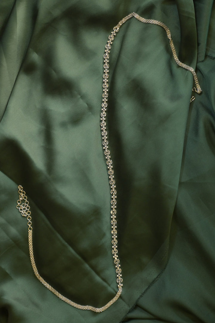 Kaikayi Diamond Link Chain Sleek Kamarbandh
