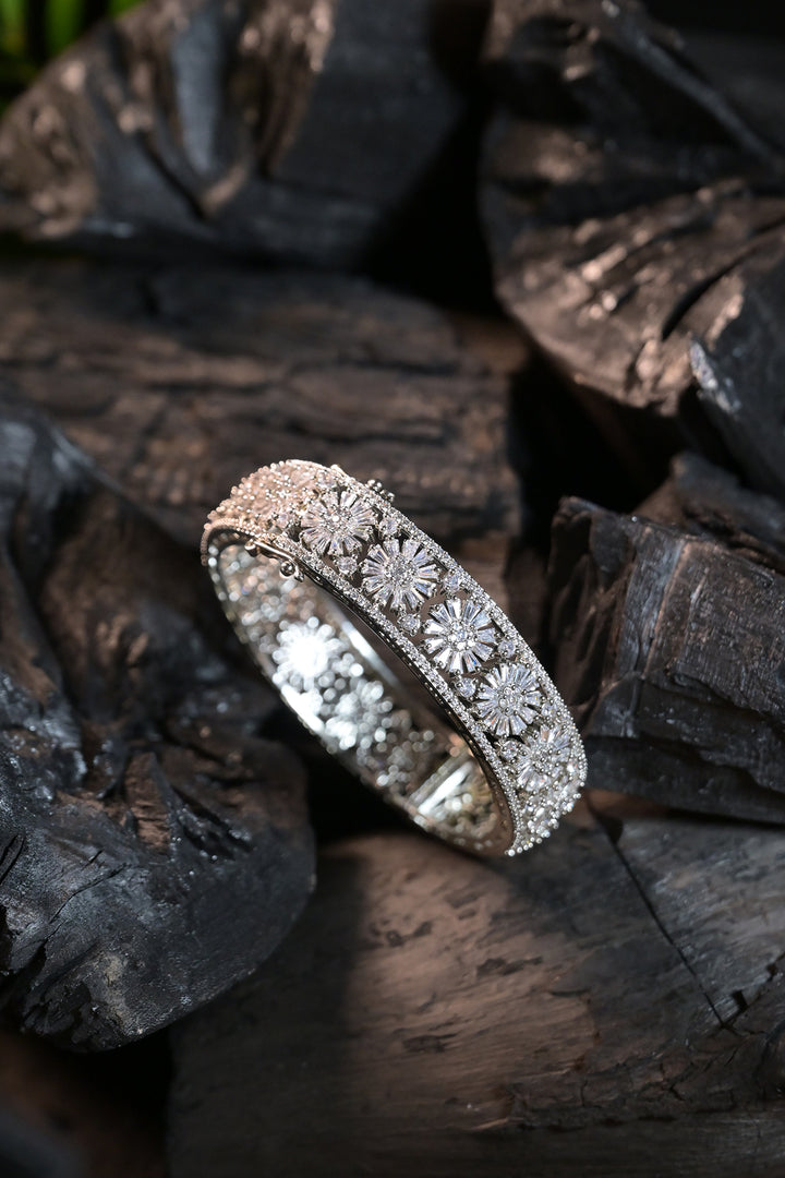 Luxe Blossom Studded Bangle