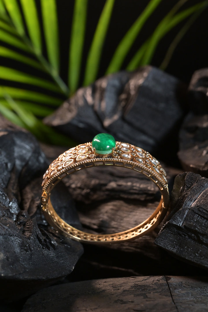 Polki Victorian Green  Mehndi Bracelet